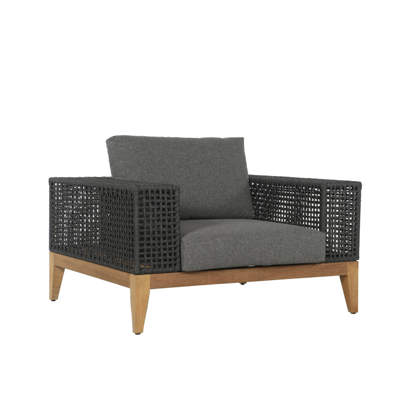 Salerno Outdoor Lounge Chair, Dark Gray