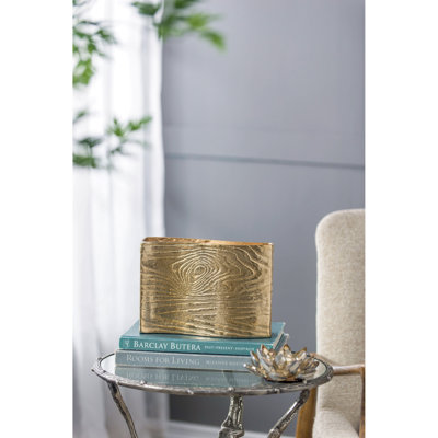 Petit vase rectangulaire 9,8 x 3,7 x 6,9 po Alu Timber