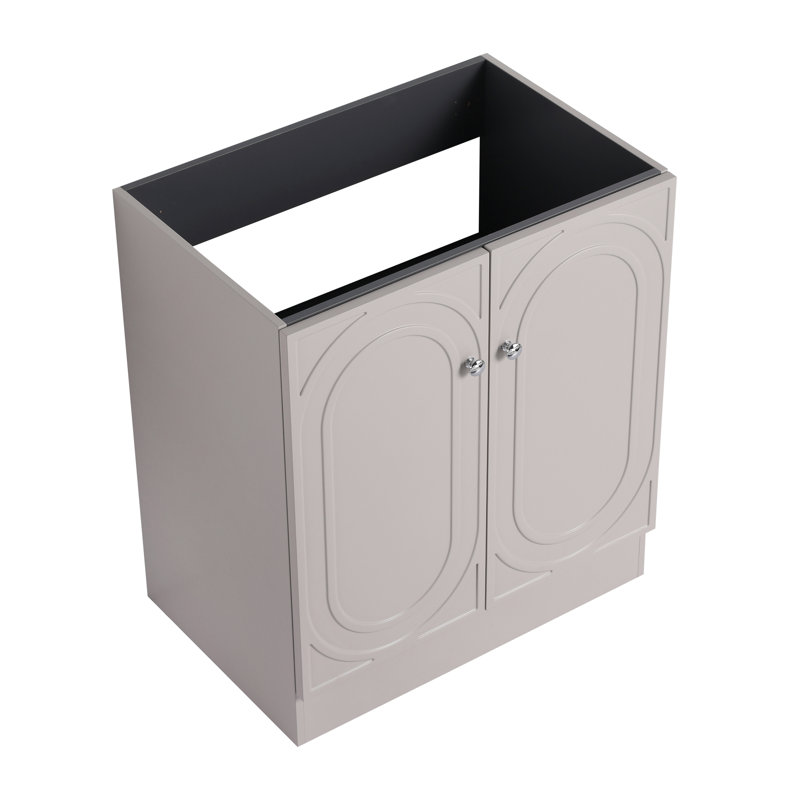Base de meuble-lavabo mural York avec 2 portes, sans lavabo
