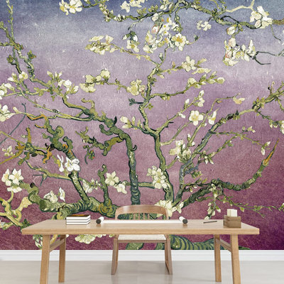 Almond Blossom Vincent Van Gogh, Floral Wall Mural, Vintage Boho Removable Contact Paper