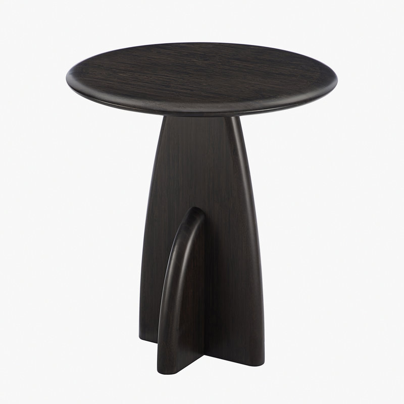 Atasha Side Table, Wheat, Black