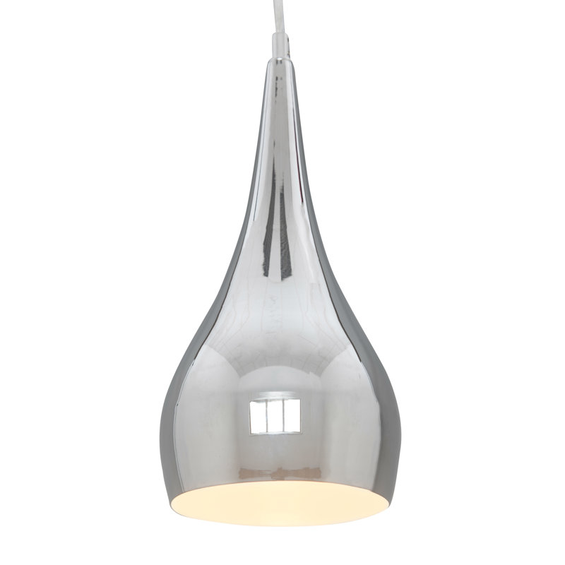 Driggers 1-Light Silver Chrome Teardrop Kitchen Pendant