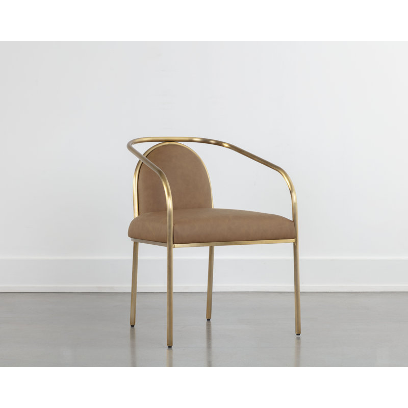 Feeko Upholstered Arm Chair, Brown