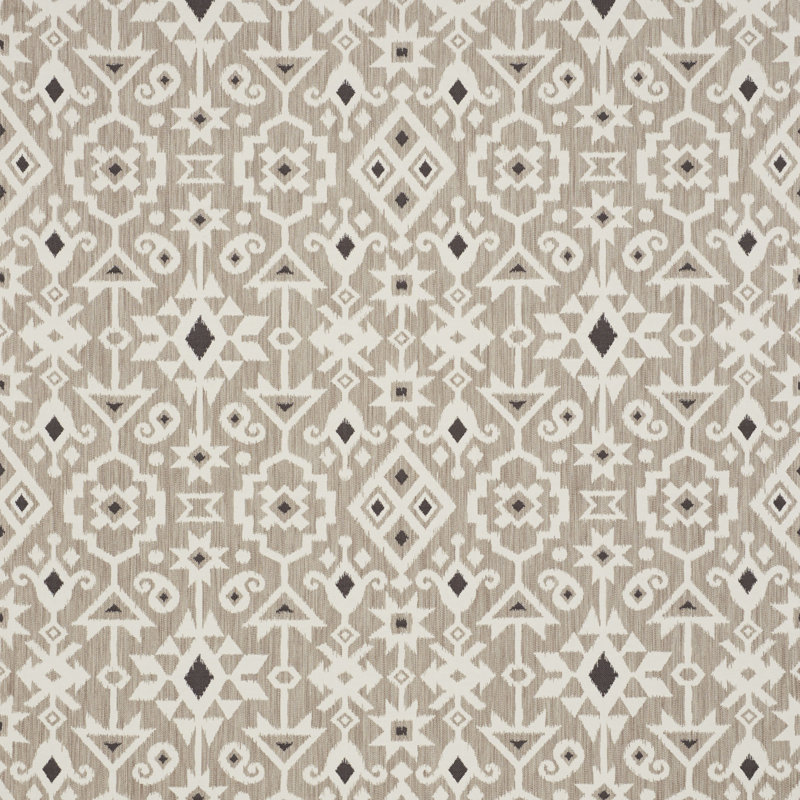 Tissu Crusoe Ikat, Gris beige