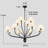 12-Light Traditional Chandelier Dimmable Modern Chandelier With Fabric Shades for Living Room