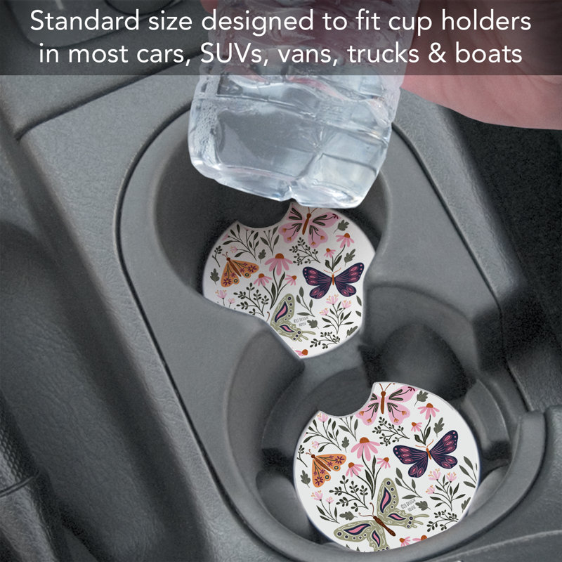 Sous-verre pour voiture Dakota Fields Flutter Blooms