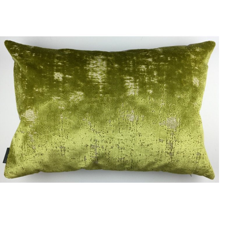 Housse et insert de coussin en velours rectangulaire Niki, Vert