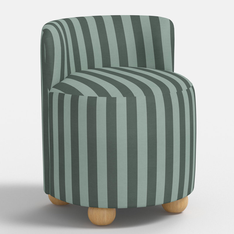 Fauteuil de coiffeuse, Canopy Stripe Tonal Teal