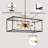 8-Light Modern Lantern Square Sputnik Metal Chandelier