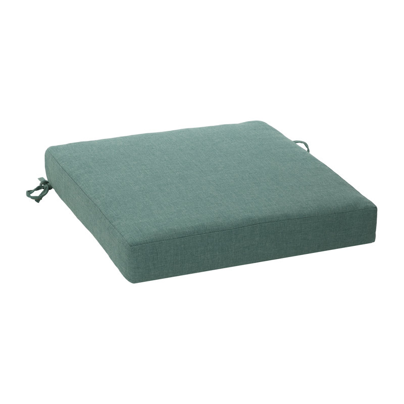 Arden Selections Oceantex Outdoor Dining Chair Seat Cushion 4" Cushion, Green