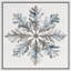 «Grey Blue Snowflake Rustic Winter Simple Minimalist Cold Decor», reproduction d'art sur toile encadrée-107118224-107118222