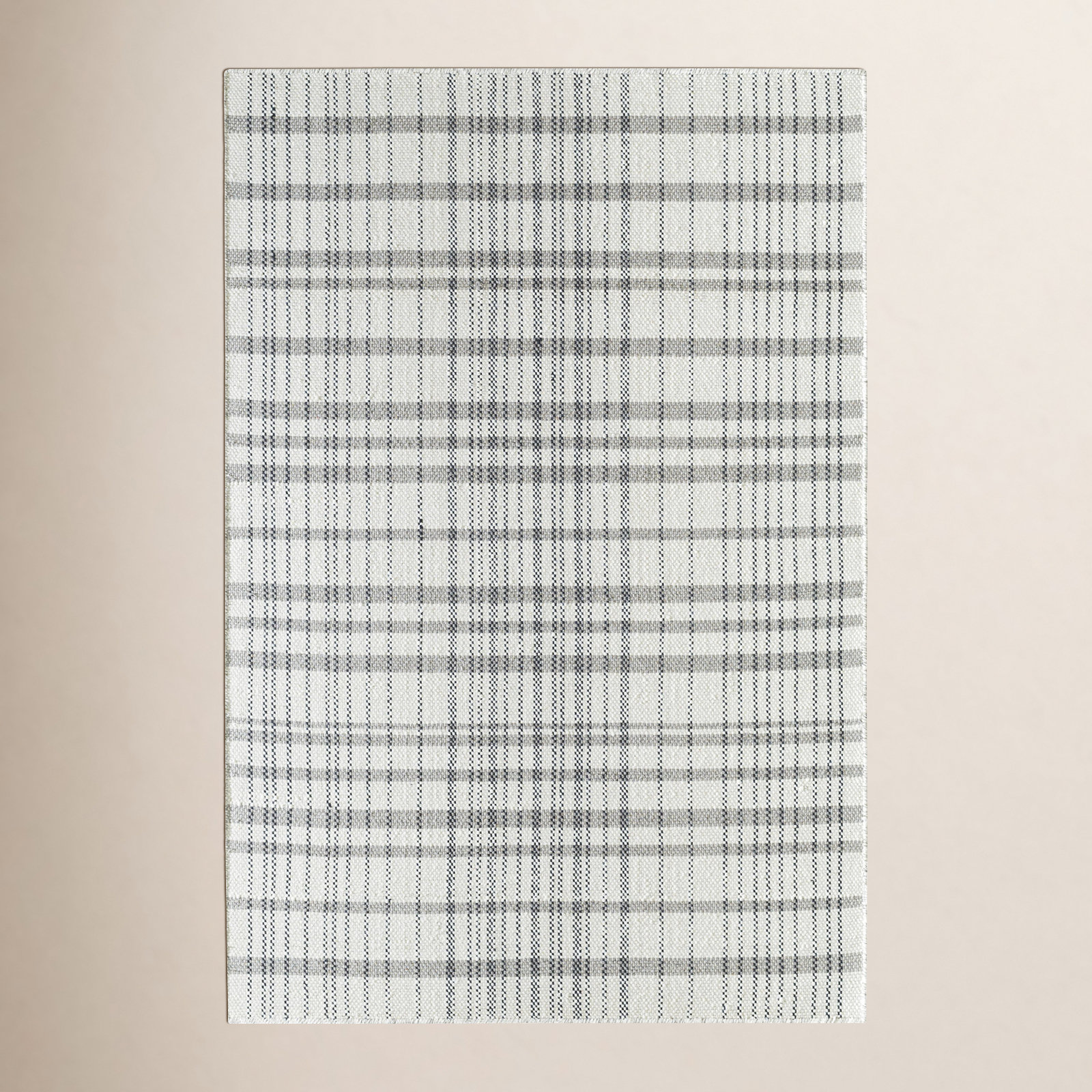 Lavande Hand-Woven Plaid Accent Rug, Rectangle 8' x 10'