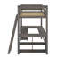 Lit mezzanine double avec bureau en U, tiroirs et tablettes-257538859