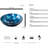 Bathroom Artistic Vessel Sink, Tempered Glass Vanity Round Bowl With Oil Rubber Bronze Faucet And Pop Up Drain Set, Ocean Blue-128565937