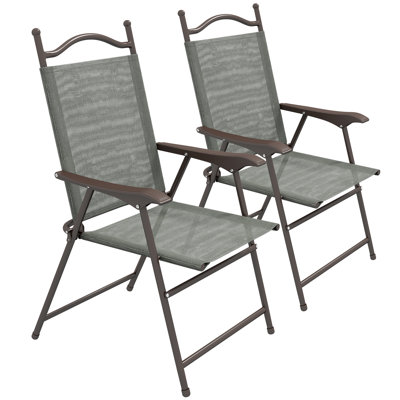 Ambrogina Folding Patio Dining Armchair