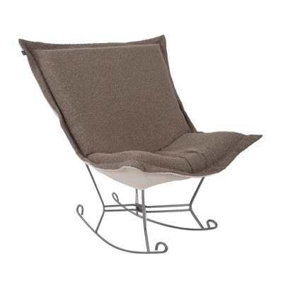 Fauteuil à bascule Scroll Puff Rocker - Barbet chocolat