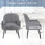 Chaise d'appoint moderne en velours, conception ergonomique avec pieds en métal pour n'importe quelle pièce