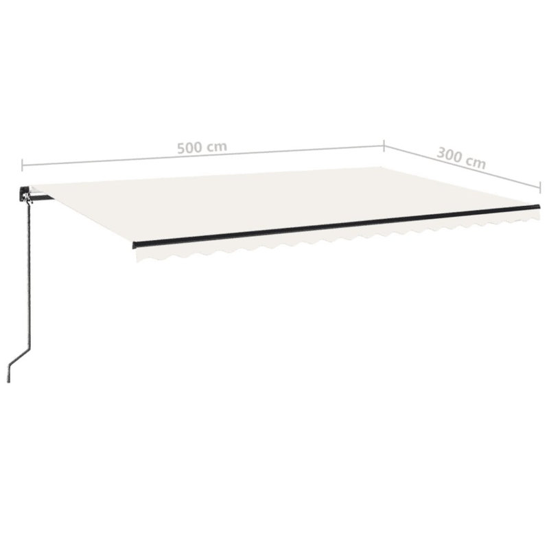 VidaXL Retractable, Cream