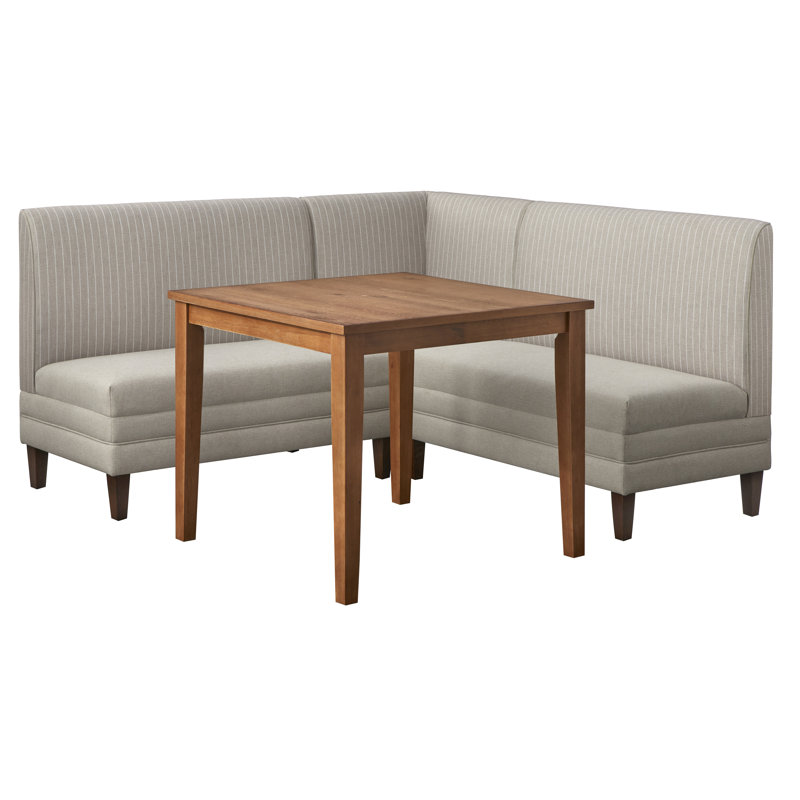 Lebron Banquette Dining Set, Beige