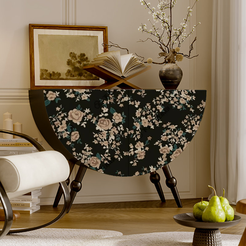 Armoire de décoration de style français en demi-cercle