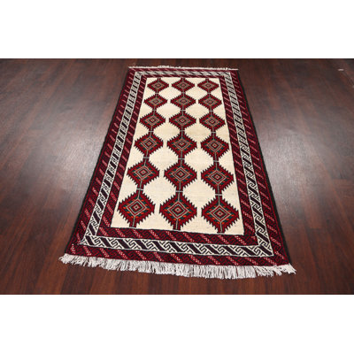 One-of-a-Kind 3'4" X 5'10" 1980s Wool Area Rug in