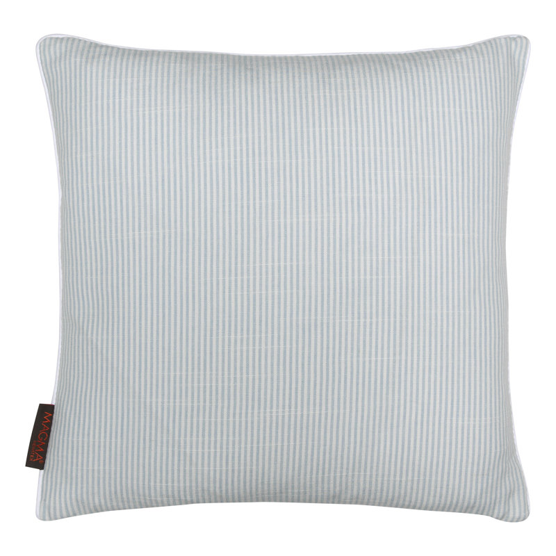 Maine Cotton Reversible Throw Pillow, Sky Blue