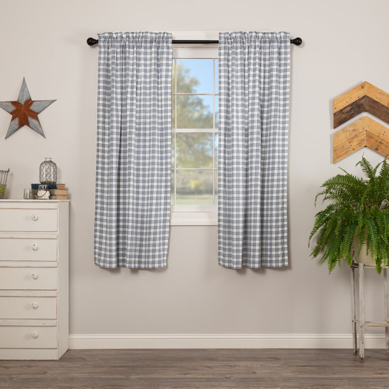Paire de rideaux obscurcissant avec passe-tringle Surikova, Bleu, L 36 po x L 63 po