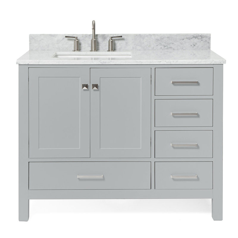 Ensemble de meuble-lavabo simple 43 po Flynt, gris