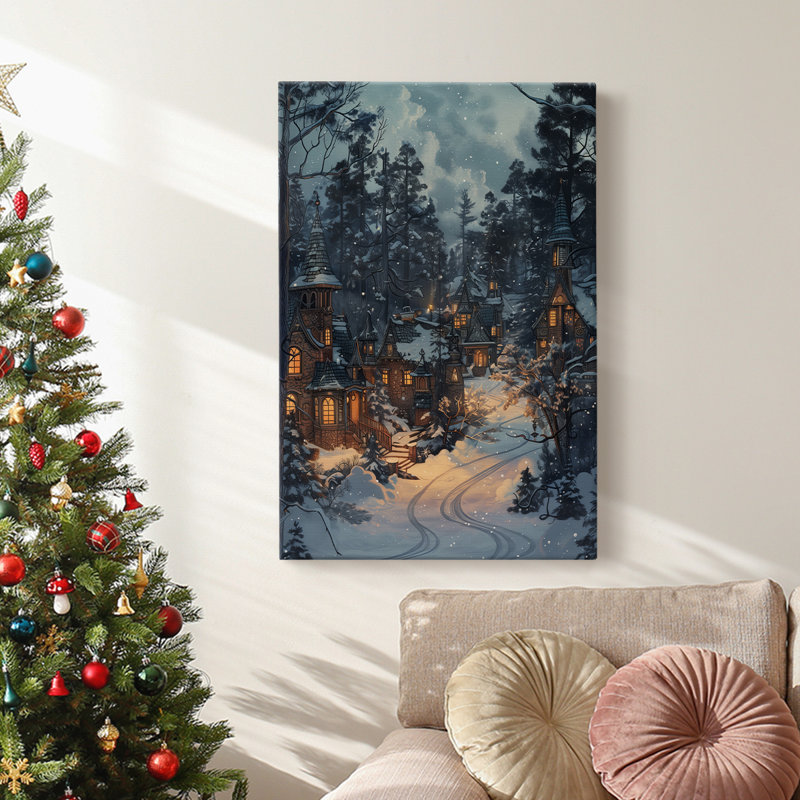 Art des Fêtes de Noël - Toile tendue avec châssis DCxxiv, H 18 po x l 12 po