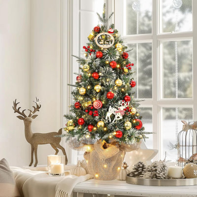 1097.3cm H Lighted Artificial Christmas Tree