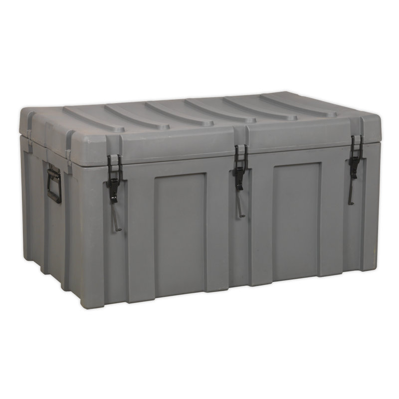Symple Stuff Morones 102cm W 237L Water Resistant Plastic Lockable Deck Box in Grey