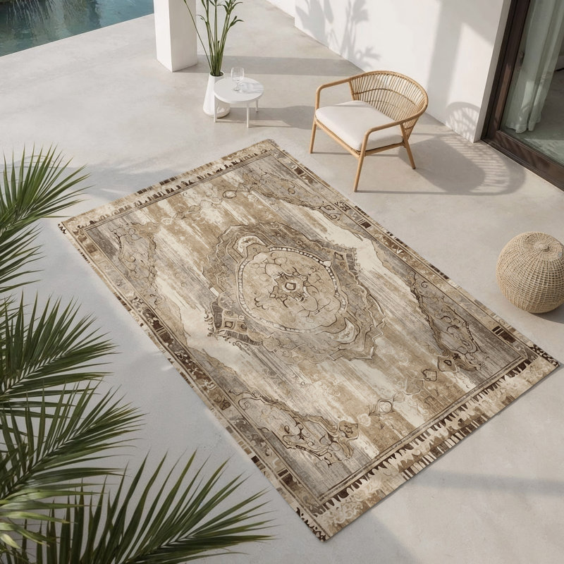 Tapis intérieur et extérieur Desert Lattice, Rectangle 1 pi 6 po x 2 pi 6 po