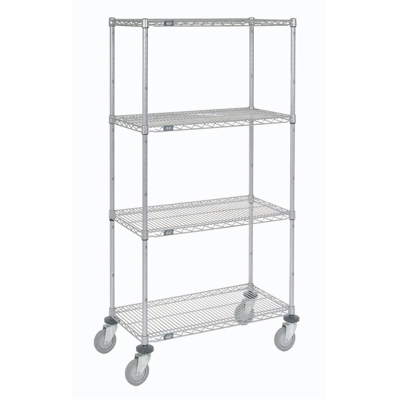 Étagère à 4 tablettes pour chariot-tige, H 69 po x l 48 po x P 24 po