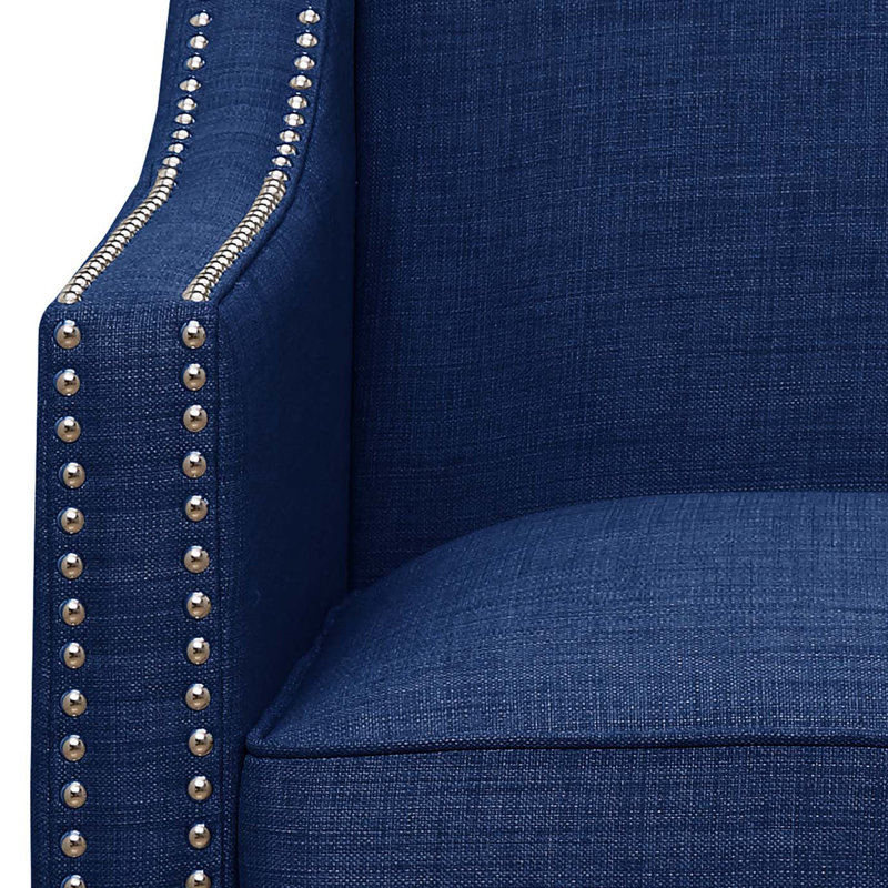 Fauteuil et repose-pieds bleu Pickery House Furnishings, Bleu