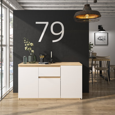 Jahier 136Cm W L-Shaped Desk with Cabinet