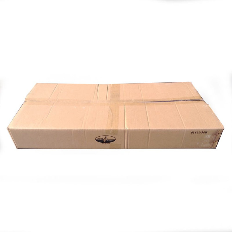 Brûleur de foyer rectangulaire en acier inoxydable, H 30 po x l 12 po x P 3 po