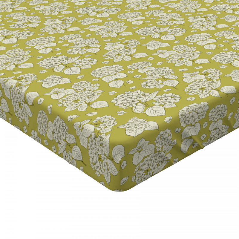 Microfiber Floral Fitted Sheet, Twin Fitted Sheet