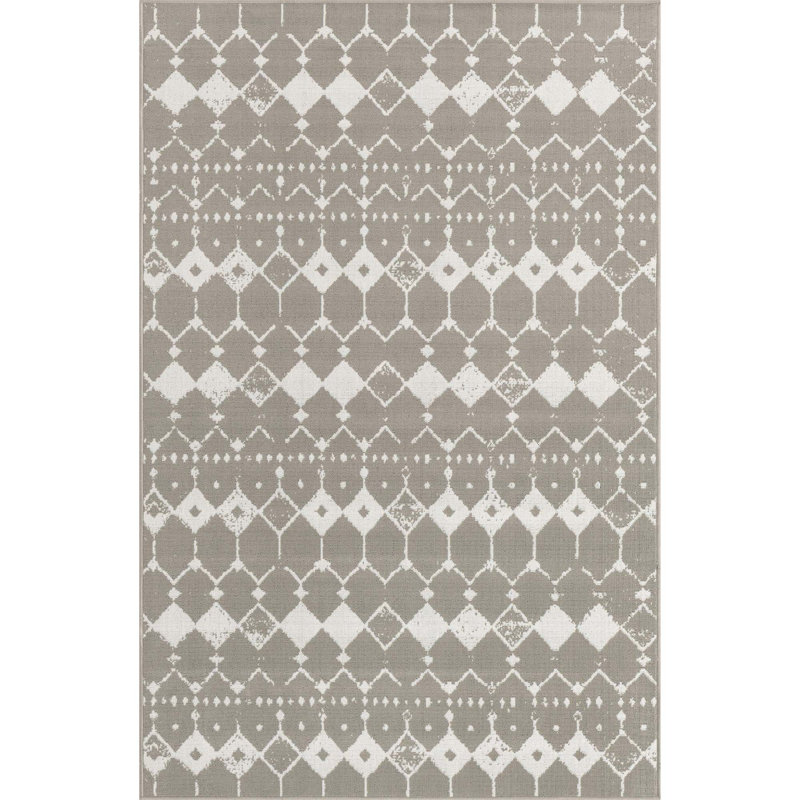 Geometric Indoor / Outdoor Rug, Rectangle 5'3" x 8'