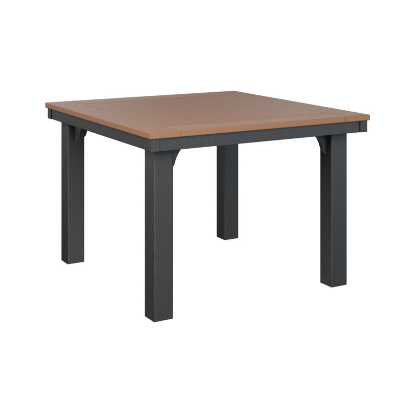Homestead Outdoor Square Dining Table, Antique Mahogany, Black