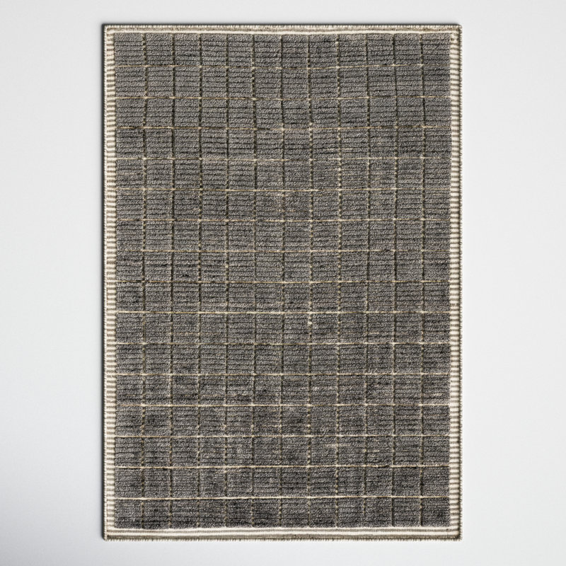 Jacey Hand Loomed Wool Blend Area Rug , Rectangle 4' x 6'