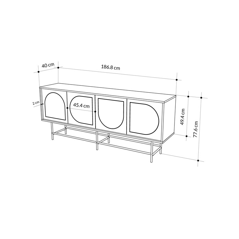 186.8cm Sideboard