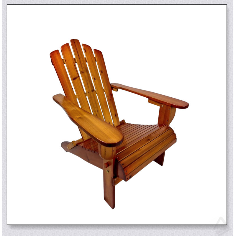 Chaise Adirondack pliable - bois de peuplier massif, utilisation intérieure / extérieure, assise large pour un confort ultime
