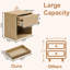 Modern Minimalist Style Large Capacity Nightstand With Hidden Drawer(set Of 2)-1644996626