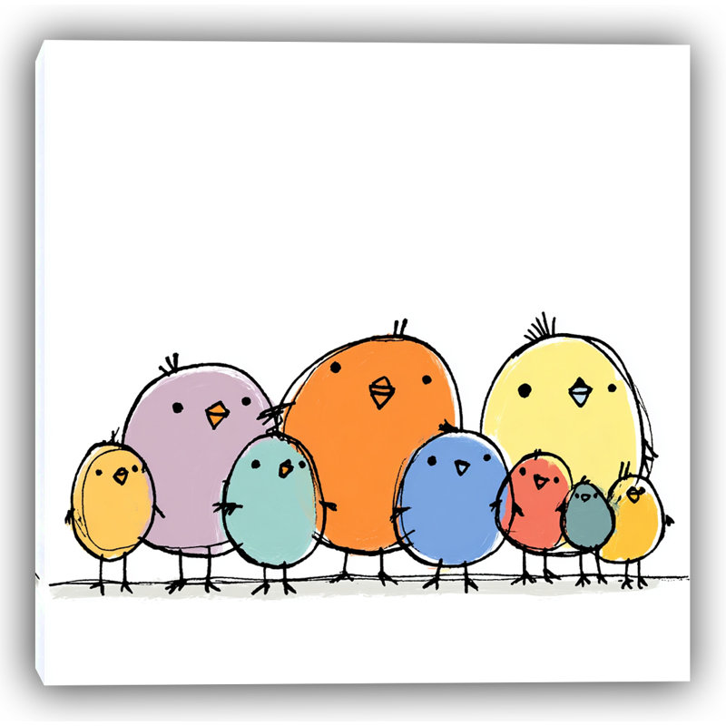Art sur toile Playful Bird Parade