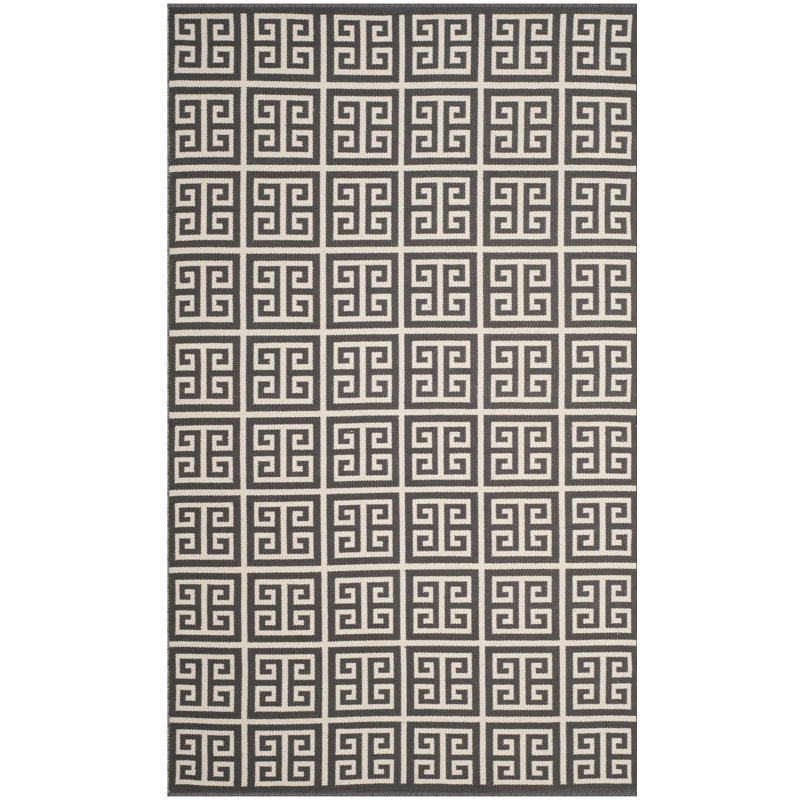 Royalton Hand Woven Cotton Geometric Rug, Rectangle 2'6" x 4'