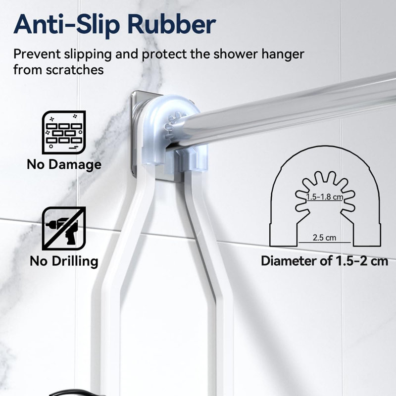 Suction Shower Caddy, White