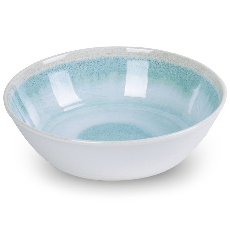 Sumpter Melamine Salad Bowl, Aqua