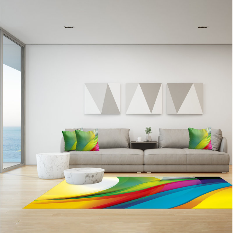 Gerius Abstract Area Rug, Rectangle 155 x 230cm