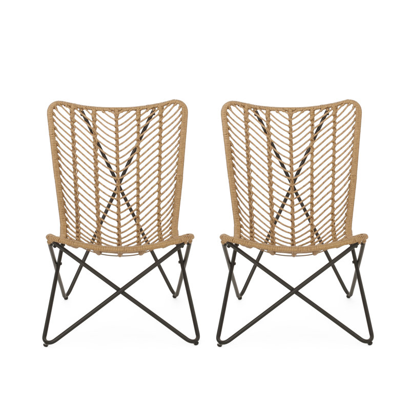 Chaise de patio Trudell, Brun