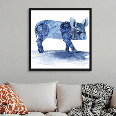 Art mural sur toile Cobalt Farm Animals II